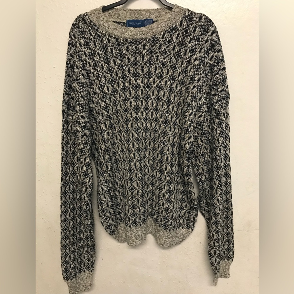 Towncraft Men’s Vintage Acrylic Knit Sweater Size Large